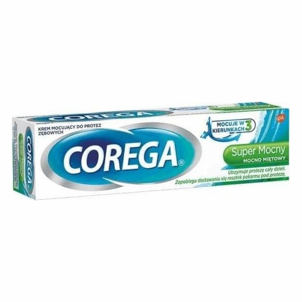 Corega Super silný adhezivní krém na zubní protézy Mocno ...