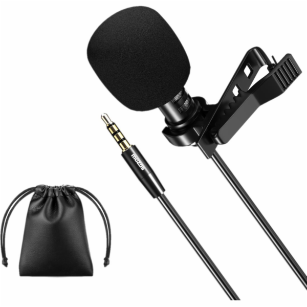 Klopový mikrofon Mozos s klipem pro volání, 3,5 mm jack (...