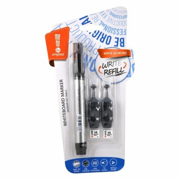 MemoBe Marker pro suché desky. + 2 černé ampule MemoBe