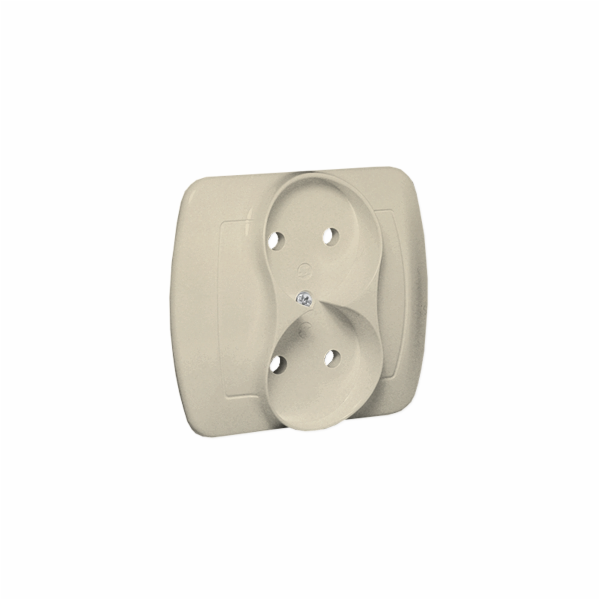 Kontakt-Simon Dvojitá zásuvka bez uzemnění 16A béžová - A...
