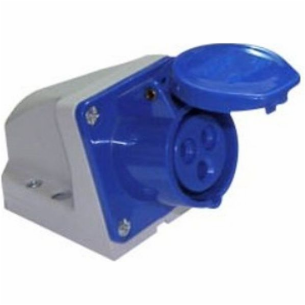 PCE Pevná zásuvka 32A 3P 230V modrá IP44 malé pouzdro (12...