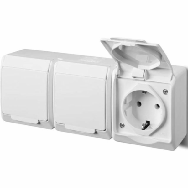 Trojitá zásuvka ELEKTRO-PLAST HERMES, IP44