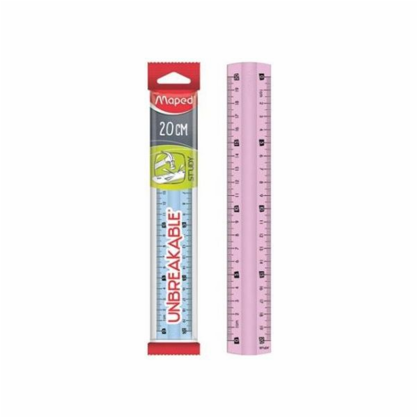 Maped Study Ruler nerozbitné 20 cm mix 2 barev (245410)