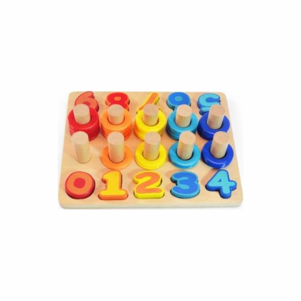 Dřevěné puzzle čísla, disky