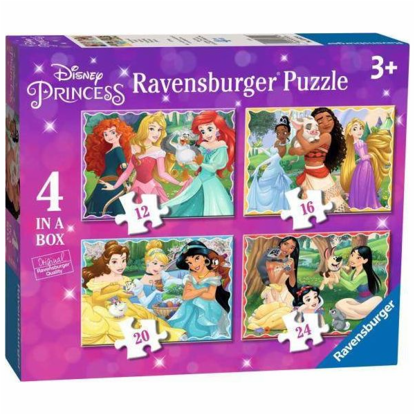 Ravensburger Puzzle 4v1 Disney Princezny 2