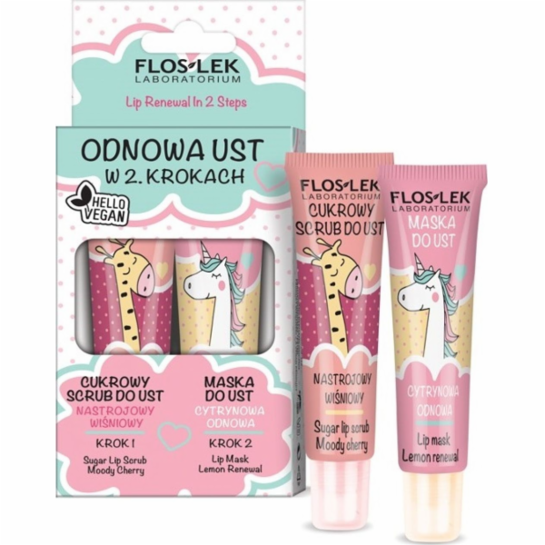 Floslek Floslek Lip Care Vege Lip Renewal Set (Mood Cherr...