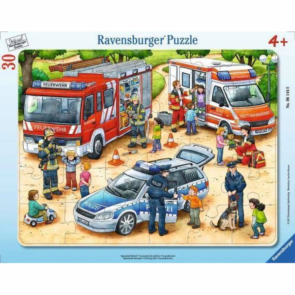 Rámové puzzle Ravensburger 30 dílků. Vzrušující práce 061...