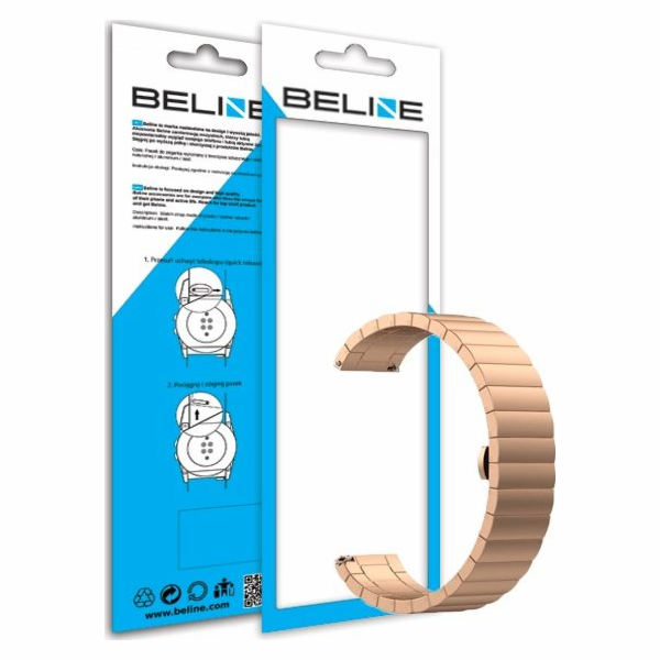 Beline Beline Řemínek k hodinkám 20mm Beauty rose gold/ro...