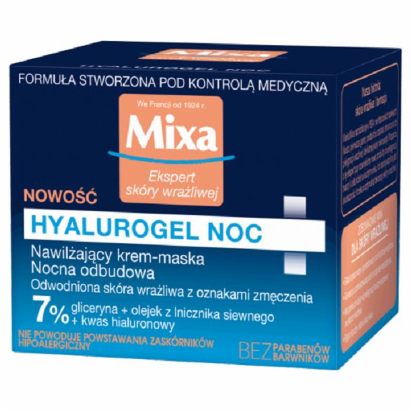 Mixa Pleťový krém Expert pro citlivou pleť Hyalurogel Noč...