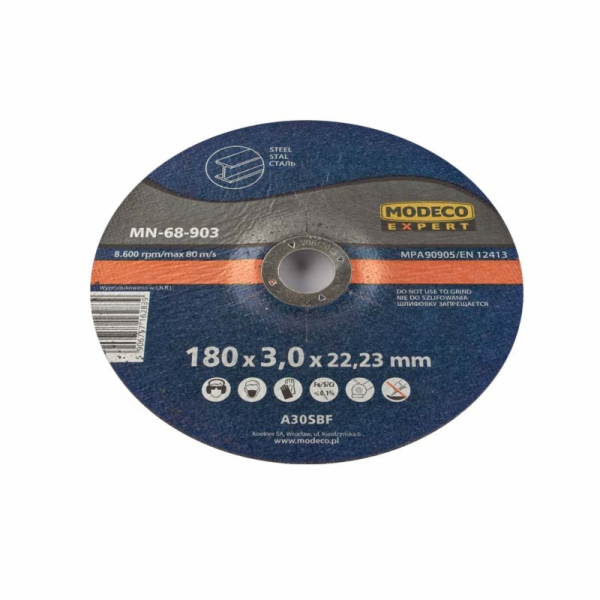 Modeco Konvexní brusný kotouč na řezání kovu 125mm 25 ks....