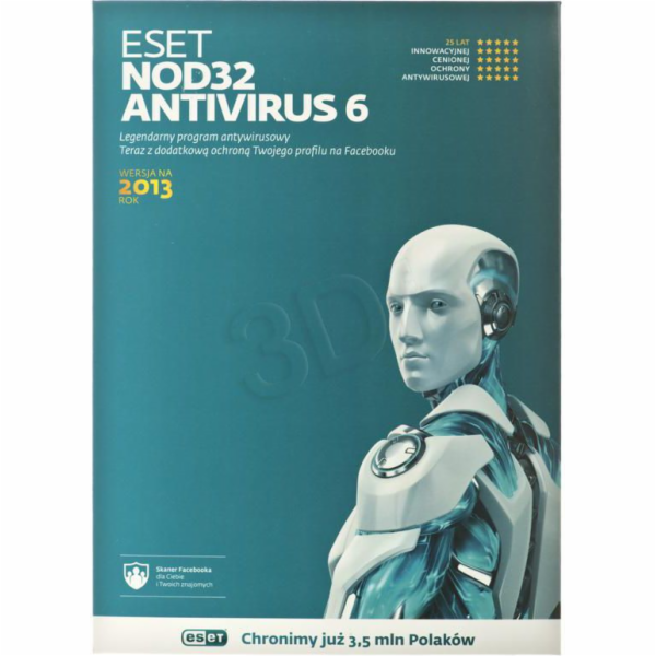 ESET NOD32 Antivirus 1 zařízení 12 měsíců (ENA-K1D1Y)