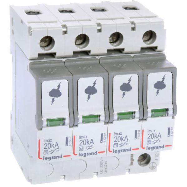 ON300 SURGE ARRESTER T2 C 4P 4M 20KA 1.2KV TT  TNC  TNS (...