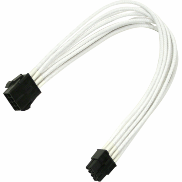 Nanoxia PCIe 8-pin - PCIe 8-pin, 0,3 m, bílá (900400022)