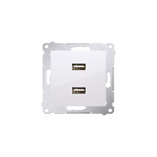 SIMON 54 MODULE SILVER MAT CHARGER 2X USB AND MICRO-USB 5...