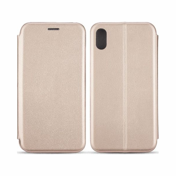 Pouzdro Book Magnetic iPhone Xs Max růžovo-zlaté/růžovo-z...