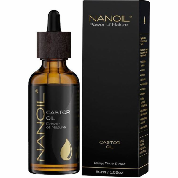 Nanoil Ricinový olej pro péči o vlasy a tělo 50 ml