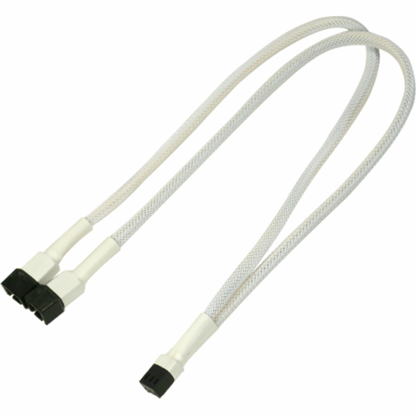 Nanoxia 3pin - 3pin x2, 0,3m, Bílá (900400002)
