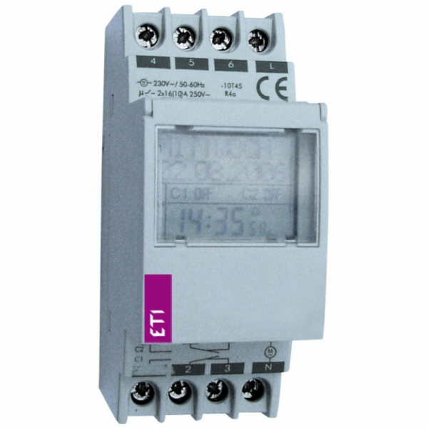 Eti-Polam 2-kanálový časovač ETICLOCK 2 IP23 16A 002472012