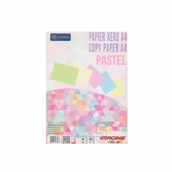 Kopírovací papír Interprint A4 80g Mix barev Pastel 100 l...