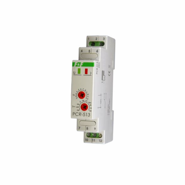 PCR-513 REVERSIBLE TIME RELAY 10A 1P 1M 230V AC