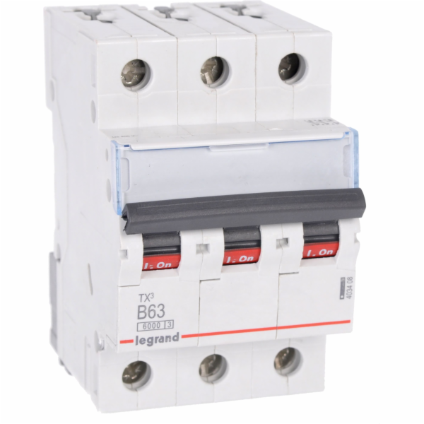 S303 TX3 MINIATURE CIRCUIT BREAKER B 63A 3P 3M 6KA