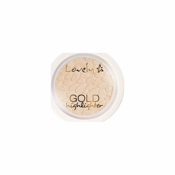 Lovely LOVELY_Gold Highlighter rozjasňující pudr na obličej