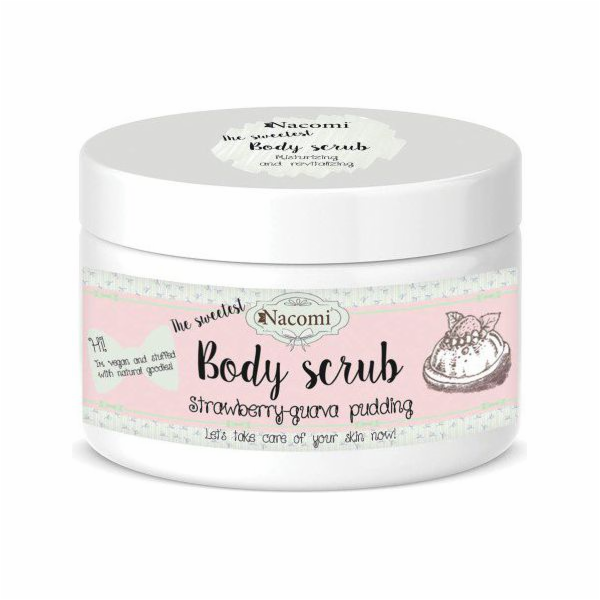 Nacomi Body scrub Jahodový pudink s guavou 200g