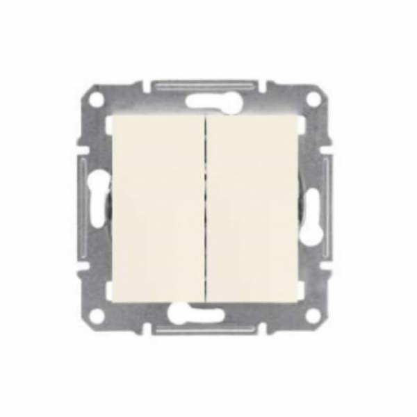 Schneider Electric Svícnový spínač bez rámečku, krémový -...