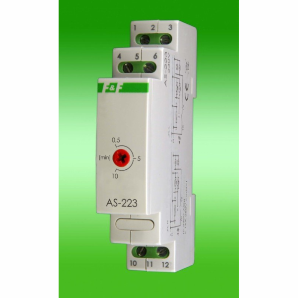F&F Schodišťový spínač 240V 16A na lištu, 1 modul IP40 - ...