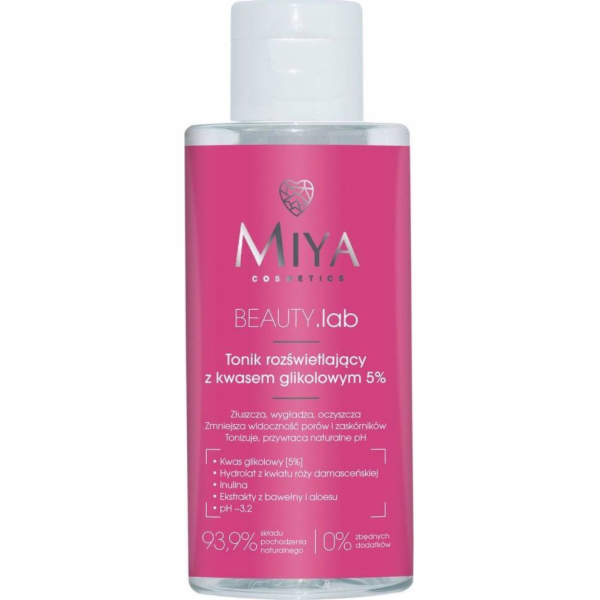 Miya Beauty Lab rozjasňující tonikum s kyselinou glykolov...