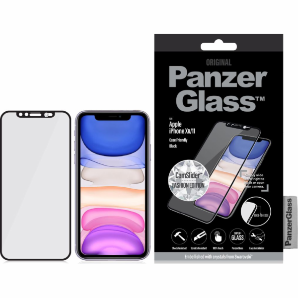 PanzerGlass Tempered glass pro iPhone XR/11 - CamSlider s...