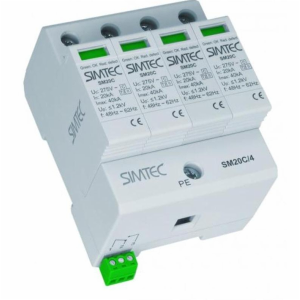SM20C/4-275 SURGE ARRESTER T2 C 4P 4M 20/40KA 1.2KV zam 6...