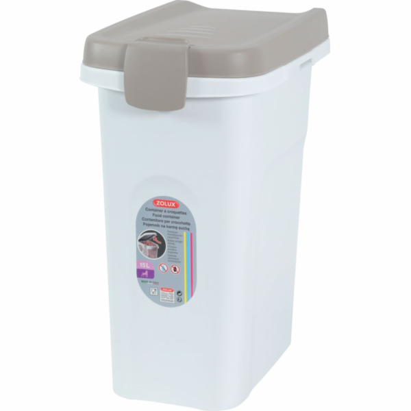 Zolux Nádoba na potraviny bílá/světle hnědá 15L / 6kg (47...