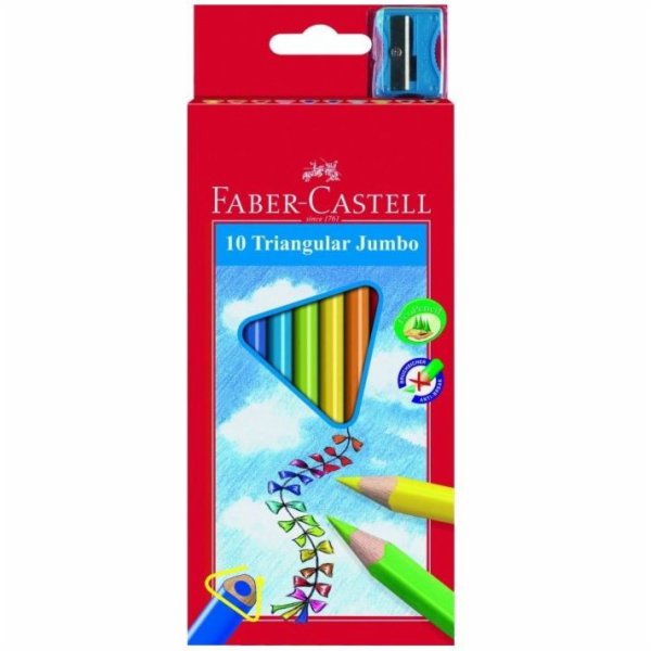 Trojúhelníkové tužky Faber-Castell Junior Grip 10 barev