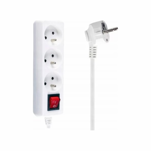 Libox napájecí lišta 3 zásuvky 5 m bílá (LB0081-5)