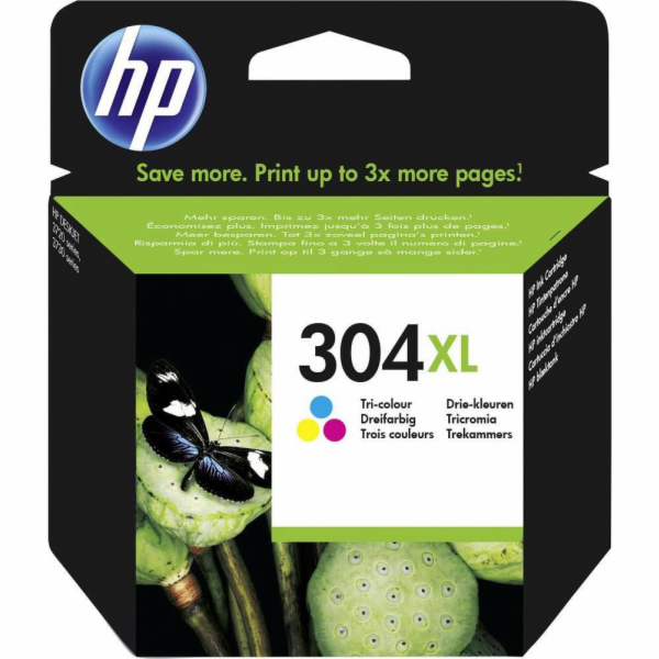 Originální tříbarevná inkoustová kazeta HP 304XL (N9K07AE...
