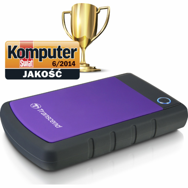Externí HDD Transcend 25H3P 1TB Černofialová (TS1TSJ25H3P)