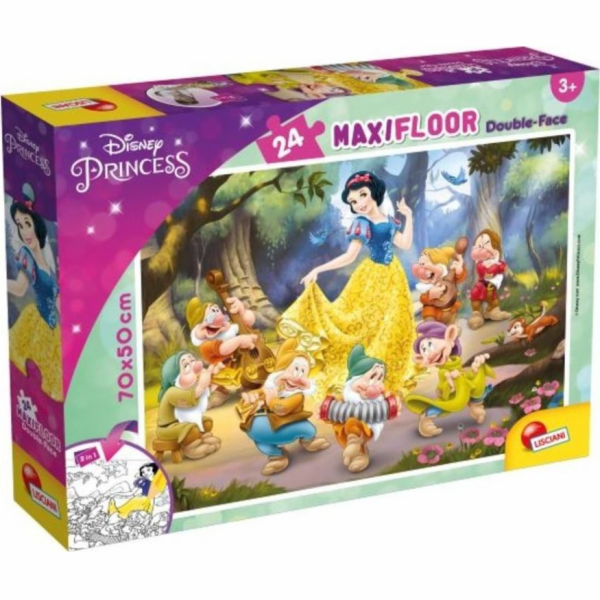 Lisciani oboustranné puzzle Maxi 24 Sněhurka