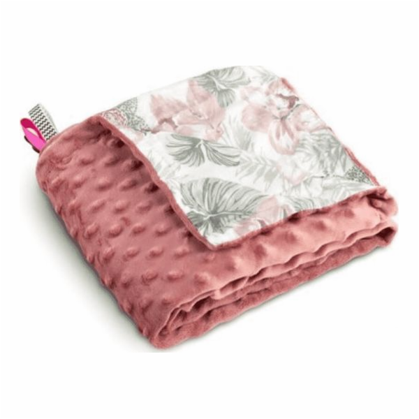 Sensillo Minky deka 75x100 retro růžové palmy Sensillo