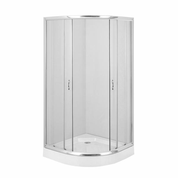 Deante Funksia Cabin 80 cm semi -krulární sklo průhledný ...