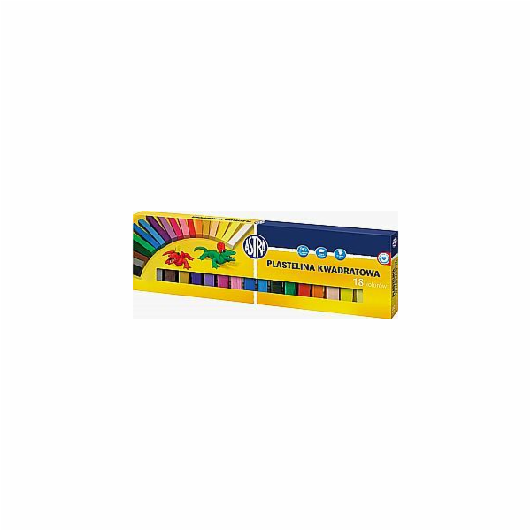 Astra Plasticine 18 barev, čtvercová část (83814904)