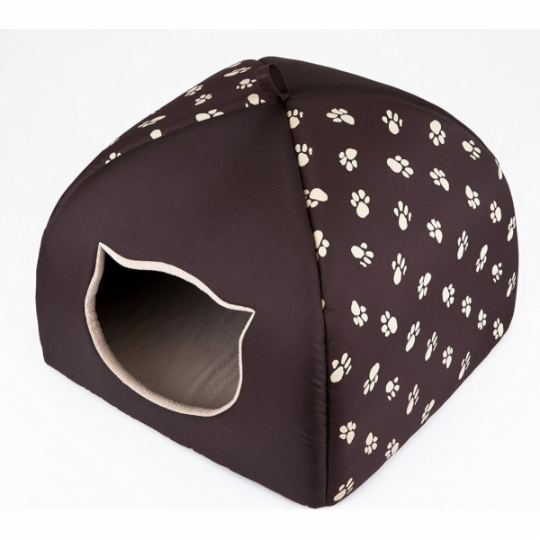 Hobbydog Budka Igloo - Hnědá v R3 tlapkách