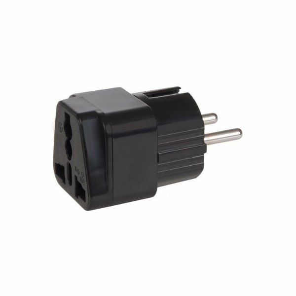 Adapter socket UK Maclean  to EU plug  universal  black  ...