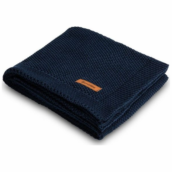 Sensillo PLETENÁ BAVLNĚNÁ DEKA 100X80 NAVY BLUE 4326/6838