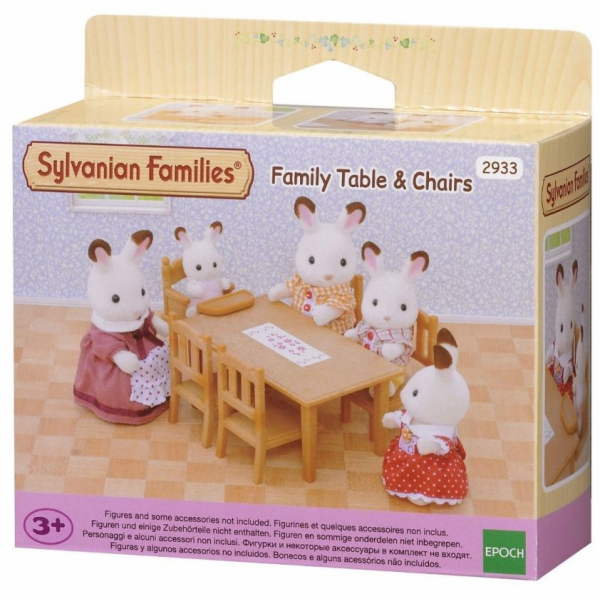 Epoch Sylvanian Families figurka jídelní stůl a židle (2933)