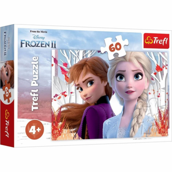 Trefl Puzzle 60 dílků Frozen 2 - Začarovaný svět Anny a Elsy