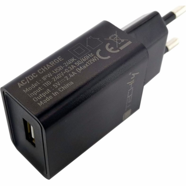 Techly 1x USB-A 2,4A nabíječka (IPW-USB-24BK)