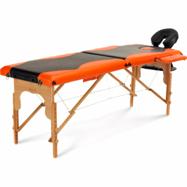 Bodyfit Masážní lůžko, 2 segmenty, dvoubarevné, černé a o...