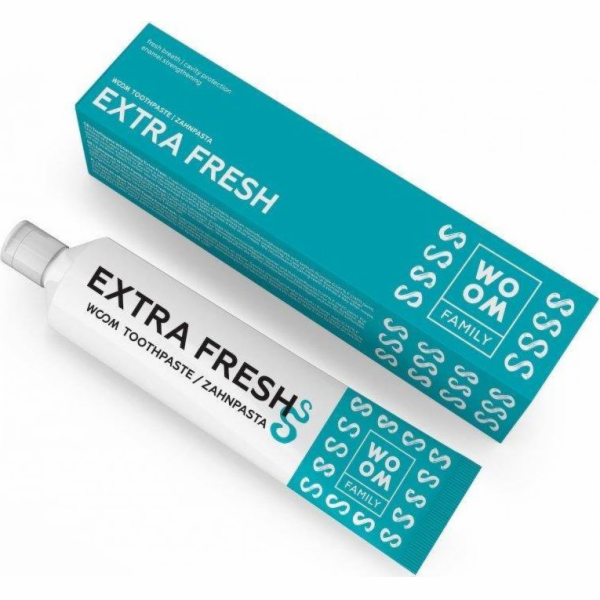 Woom Extra Fresh osvěžující zubní pasta pro celou rodinu 75m