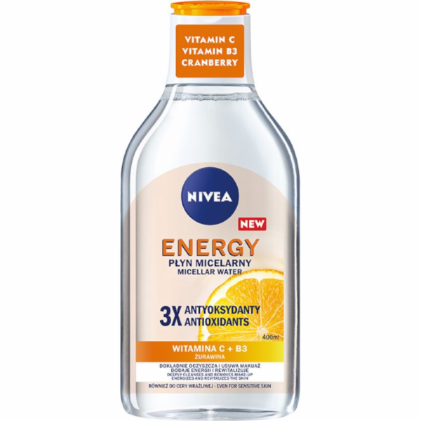Nivea Energy micelární fluid se 3 antioxidanty 400ml